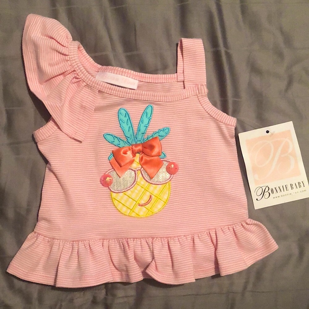 Bonnie Baby cute summer 12 month babygirl top🍍✨